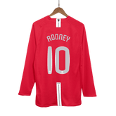 Manchester United ROONEY #10 Heim-Fußballtrikot Retro 2007/08 – Langarm (UCL-Finale)